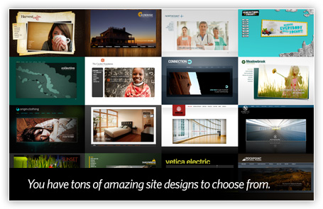 You have tons of amazing site designs to choose from.